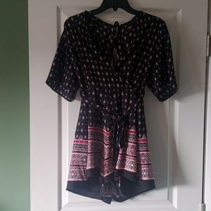 Paisley patterned romper